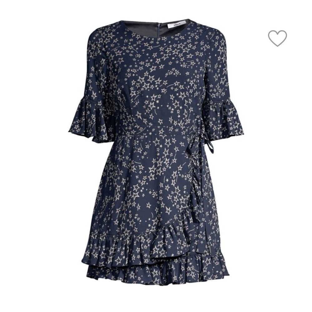 DELILAH CELESTIAL STAR PRINT WRAP ROMPER WOMEN SIZE 2/4 - Picture 5 of 15